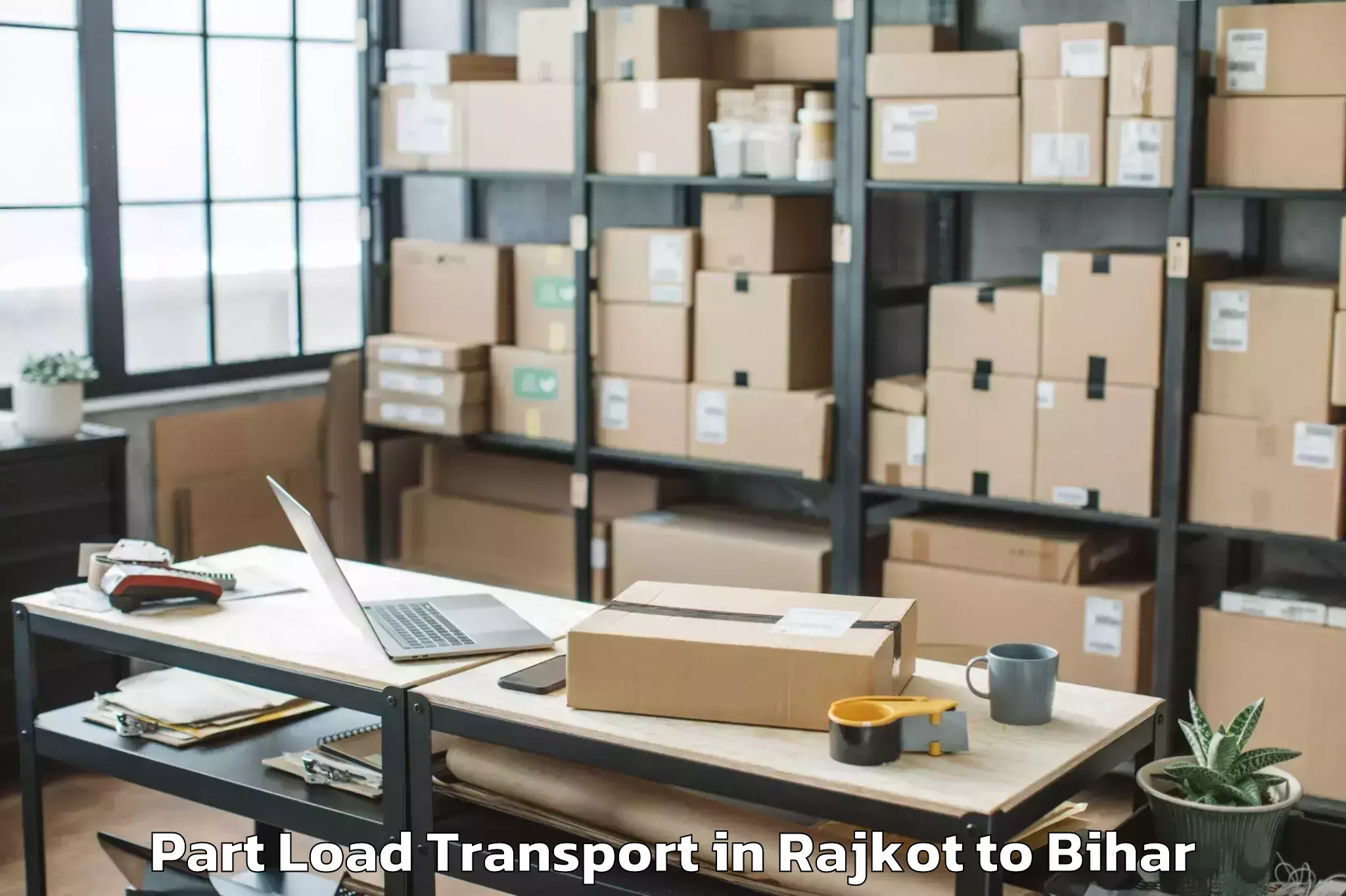 Top Rajkot to Siwan Part Load Transport Available